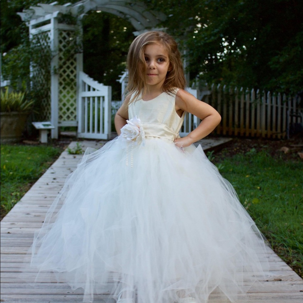 Girls designer ball gown/flower girl dress
